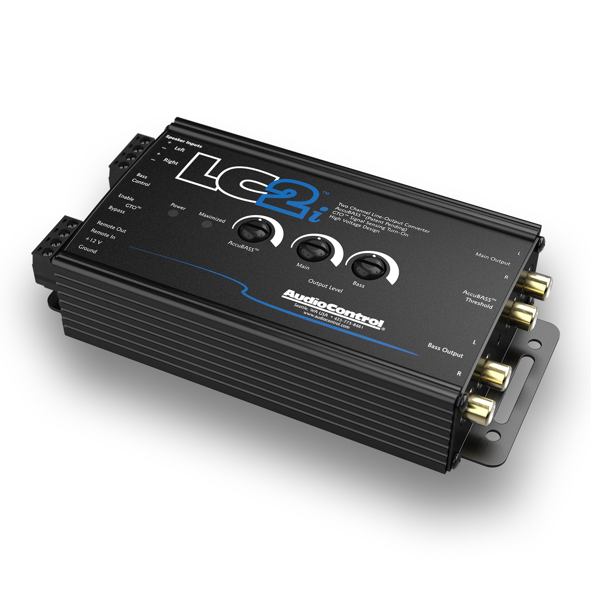AudioControl LC2i 2-Kanal High-Low-Converter GTO™ AccuBASS® Subwoofer-Steuerung