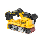 DEWALT 18 Volt Akku-Bandschleifer (Bandgröße 75 x 533 mm, bürstenloser Motor, Drehzahlvorwahl, Staubabsaugung, werkzeugloser Schleifbandwechsel, Lieferung ohne Akku & Ladegerät), DCW220NT-XJ