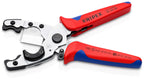 KNIPEX Rohrschneider für Verbund- und Schutzrohre verchromt mit Mehrkomponenten-Hüllen 210 mm, 90 25 20