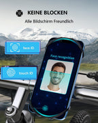 Zoeley Handyhalterung Fahrrad, Universal Handyhalterung Motorrad【1s-Installation】Abnehmbare 360° Drehen【Silikon Anti-Vibration】Fahrradhalterung Lenker Rennrad für alle 4.0-7 Zoll Smartphone (Black)