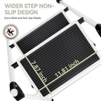 KINGRACK 3 Stufen Leiter, Trittleiter mit Handläufen, Stufenleiter, Klappleiter Tritthocker, Klapptritthocker für Erwachsene mit Griff, Haushaltsleiter Anti-Rutsch-stabilem und breitem Pedal, weiß