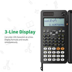NEWYES 991ES Wissenschaftlicher Taschenrechner mit Notizblock und Stift- 417 Funktionen, Solar und Batterie Dual Stromversorgung, Ideal für Gymnasiasten, Studenten, Lehrer& Ingenieure