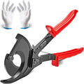 VEVOR Kabelschere Ratsche Rohrkabelschuh Zange 400 mm² Crimpzangen Kabelschuhe, 280 mm Ratschen-Kabelschneider 280 x 143 x 35 mm Ratsche Drahtschneider Manuell Tragbar, mit Handschuhen Kupfer, Alu