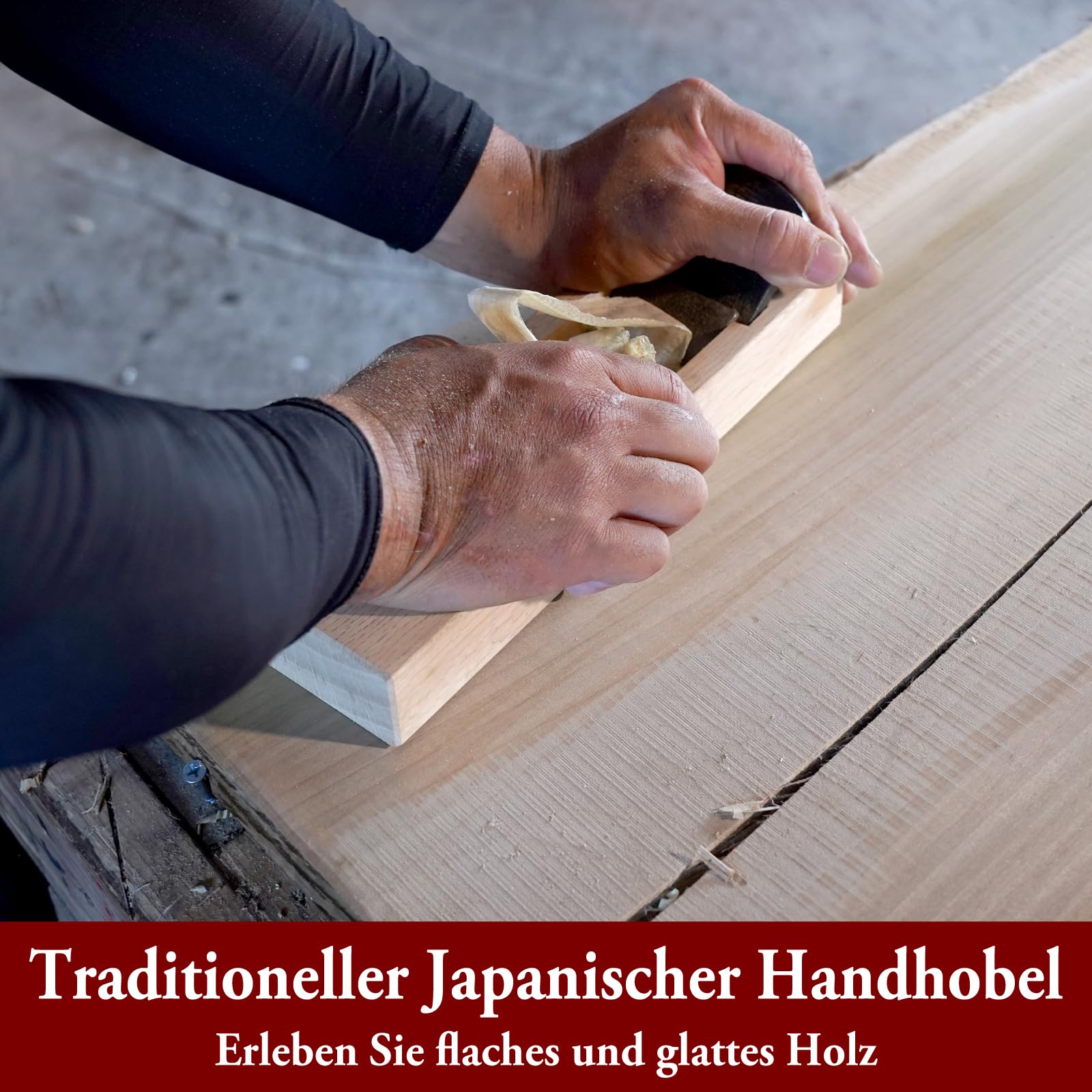 SUIZAN Kanna Japanischer Handhobel 60mm - Professionelle Holzhobel Blockhobel Holzbearbeitungswerkzeuge