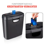 Alpina Aktenvernichter – Papiershredder für Zuhause und Büro – Shredder Zerstört Kreditkarten – Zerkleinern Sie 6 A4-Blätter auf Einmal - 10L Behälter – 190W Leistung – Schwarz