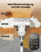 Proscenic F10 Ultra Nass Trockensauger, 60 Min Staubsauger mit Wischfunktion, Saugwischer Smart 3 in 1, 0,7-mm-Wandreinigung, Selbstreinigung, Anti-Tangle, LED-Display, 1.3L für Harte Boden,Tierhaare