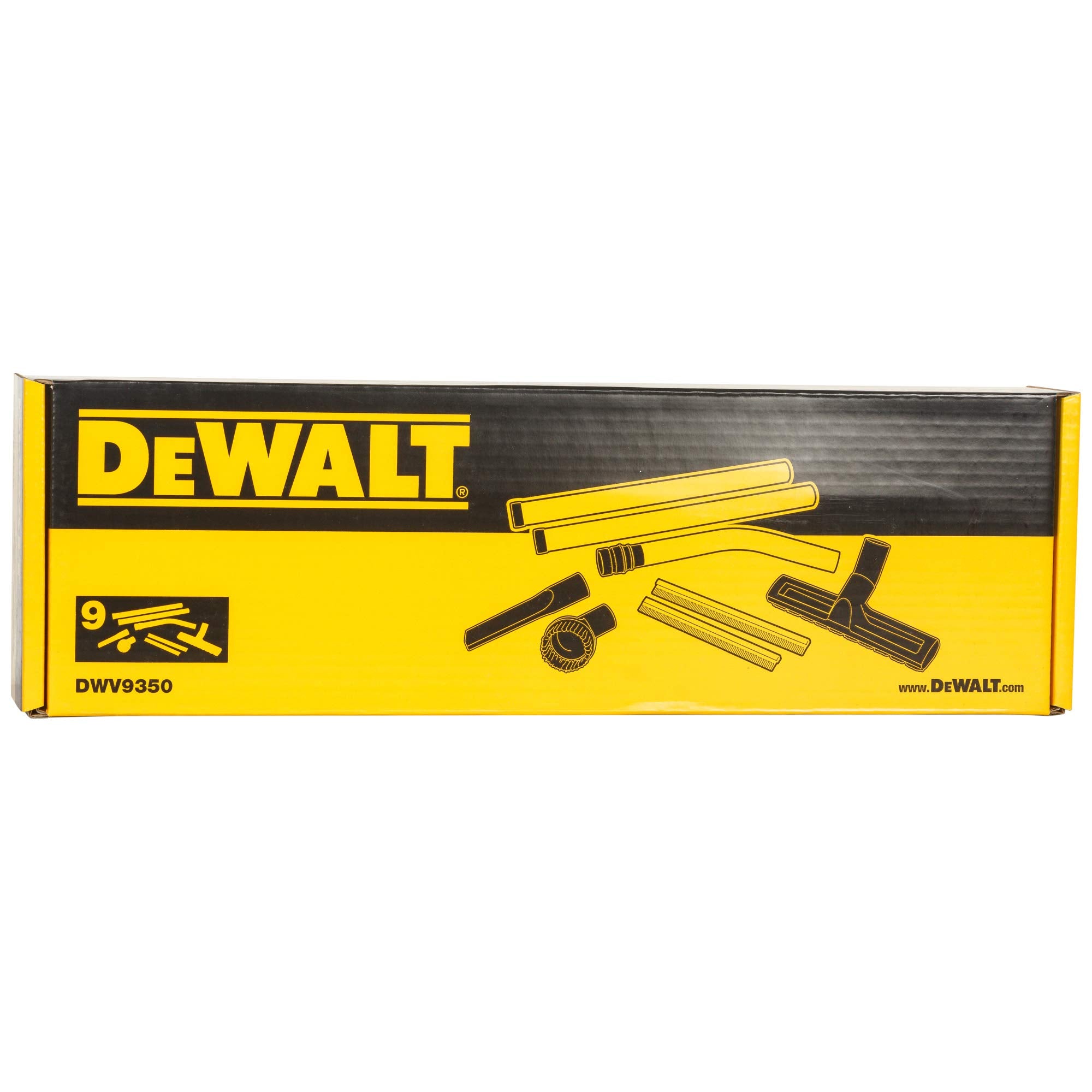 DEWALT DWV9350-XJ Bodenreinigungsset fuer Absaugsysteme, Schwarz/Gelb