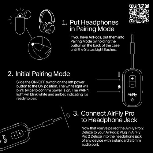 AirFly Pro 2 Schließen Sie Ihre Bluetooth-Kopfhörer an eine beliebige Kopfhörerbuchse an, z. B. an Flugzeugen, Laufbändern oder Spielkonsolen, um überall kabellos zu hören.