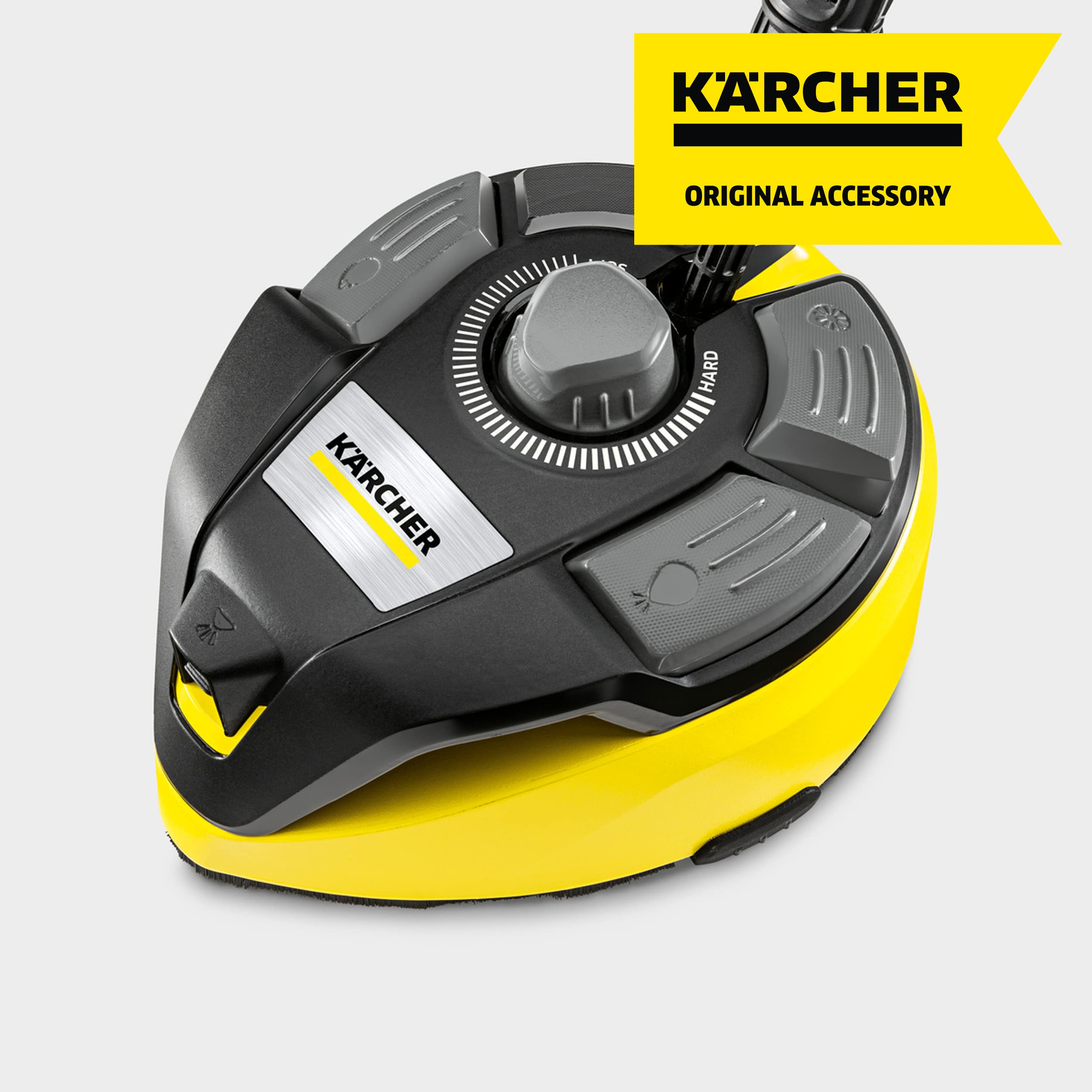 Kärcher Flächenreiniger T-Racer T 7 Plus (Spritzwasserschutz, für große Flächen, zwei Flachstrahldüsen, Handgriff für senkrechtes arbeiten, Powerdüse, Spüldüse)