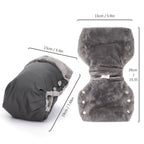 Handwärmer Kinderwagen Handschuhe Handmuff mit warme Fleece und Baumwolle Innenseite Wasserdicht und Winddicht Stroller Handmuff Universalgröße Winter Geschenk für Neue Eltern Grau