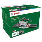 Bosch Akku-Kreissäge UniversalCirc 18V-53 (Präzises Sägen in jedem Holzmaterial; max. Schnitttiefe 53 mm; 2 tlg. Führungsschienenset; 18 Volt System; ohne Akku) – Amazon Edition