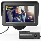 GROWNSY Baby Kamera Auto mit Nachtsicht und Weitwinkel, 4,3'' HD Spiegel Auto Baby rückbank, autospiegel Baby für rücksitz USB Plug&Play, Einfache Installation