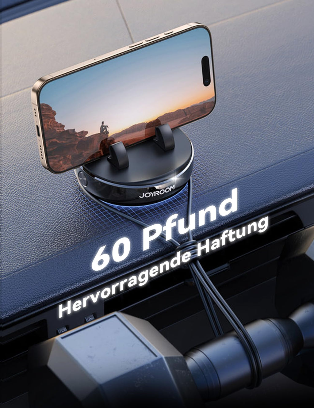 JOYROOM Handyhalterung Auto Armaturenbrett, Anti Rutsch Handy Halterung Auto kompatibel mit PopGrip, Universelle KFZ Autohalterung für iPhone/Samsung/Huawei/Google/Android Smartphones