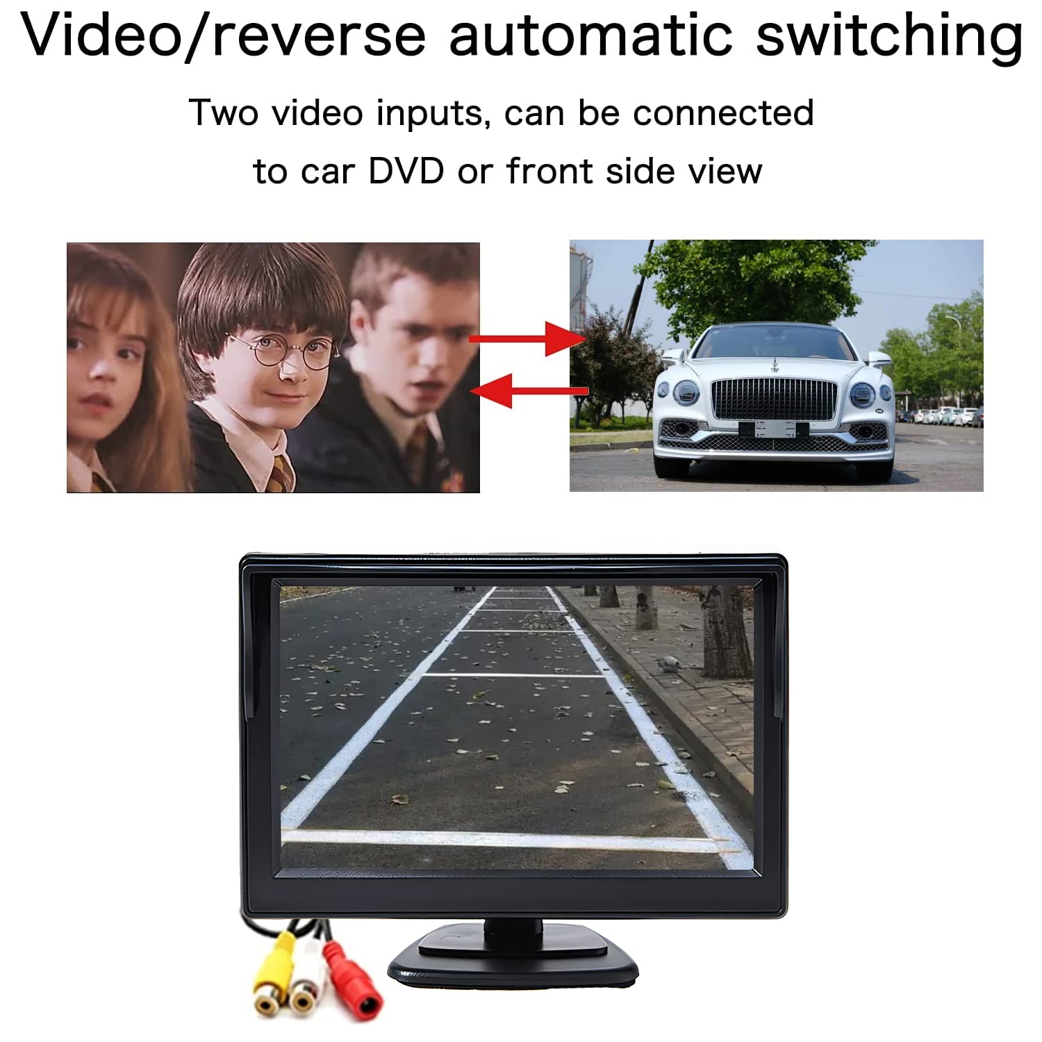 OBEST 5 Zoll LCD Bildschirm Rückfahrkamera, wasserdichte IP68 Monitor für Rückfahrkamera, Rückfahrkamera Monitor für Auto SUV LKW Truck Wohnmobil