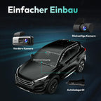 BOTSLAB Dashcam Auto Vorne Hinten 4K+2K mit GPS WiFi und Hardwire-Kit, Dash Cam Auto Kamera mit ADAS, Kostenlose 64-GB-Karte, 24/7 Parküberwachung, 2,45" IPS, Nachtsicht, WDR, 170°Weitwinkel