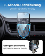 andobil Handyhalterung Auto Lüftung [2026 Neueste Lüftungsclip] Kfz Handy Halterung [100% Sicherer Griff ] 360° Drehbar Autohalterung Zubehör für iPhone 17 Pro Max Air 16 15 14 13 12 Galaxy S25 Ultra