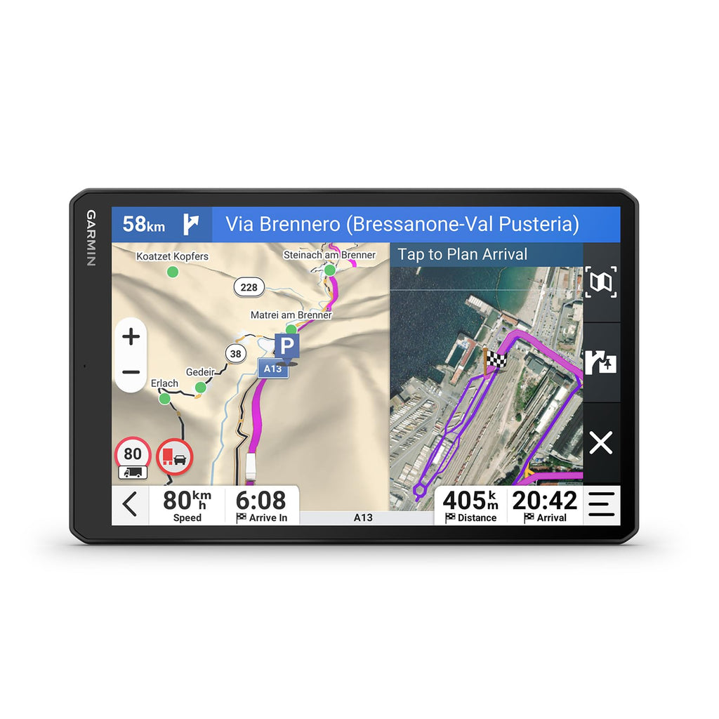 Garmin dēzl LGV720 MT-S - smartes LKW-Navigationsgerät mit 7" (17,7cm) Farbdisplay, vorinstallierten EU Karten (34 Länder), Fahrzeugspezifische Routenführung, Wetterwarnungen, beliebte LKW Strecken