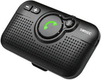 Bluetooth Freisprecheinrichtung für Auto mit Clip, 3W Lautsprecher Freisprechanlage integriertes Mikrofon Automatische Wiederverbindung Siri und G-oogle Assistant Kompatibilität Dual-Telefon Support