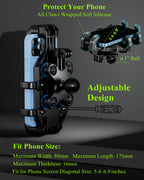 BRCOVAN Motorrad Handyhalterung mit Vibrationsdämpfer, Anti-Shake Handy Motorradhalterung, Verstellbar Lenker Handyhalter für Motorrad, Fahrrad, Roller, ATV, für 5,4 Zoll - 7,2 Zoll Smartphones