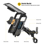 iMESTOU wasserdichte IP67 Motorrad Telefonhalterung, Fahrradhalterung mit 2,5 cm (1 Zoll) Doppelkugelsockel-Armen (S– für 3,5-6,1 Zoll Handys)