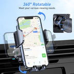 Blukar Handyhalterung Auto, Handyhalter für Autos Lüftung mit Upgraded Stabilere Version & EIN-Knopf-Release, 360° Drehbar KFZ Autohalterung für iPhone, Galaxy und Andere Android Smartphone