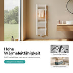 EMKE Badheizkörper Gerade 1800x600 mm - Handtuchheizkörper mit Mittelanschluss, Effizienter Handtuchwärmer Handtuchtrockner Heizkörper für Bad, Weiß, 860W