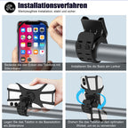 Handyhalterung Fahrrad, Deerfun Universal Handyhalter Motorrad Abnehmbar 360°Verstellbare Fahrrad Handyhalterung für 4,0-7,0 Zoll Smartphone