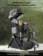 besrey Kraxe Kindertrage mit Aufbewahrungstasche, tragbare Kinderrückentrage für Reise, Kinderkraxe wandern für 6-36 Monate, Tragesitz bis 20 kg, zusammenklappbare (Upgrade Modell Schwarz)