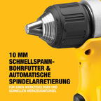 DEWALT 18 Volt Akku-Winkelbohrmaschine (2-Gang Getriebe, elektronische Drehzahlregulierung, Motorbremse, großer Paddelschalter, LED-Leuchte, max. Drehmoment 33 Nm, ohne Akku & Ladegerät), DCD740N-XJ
