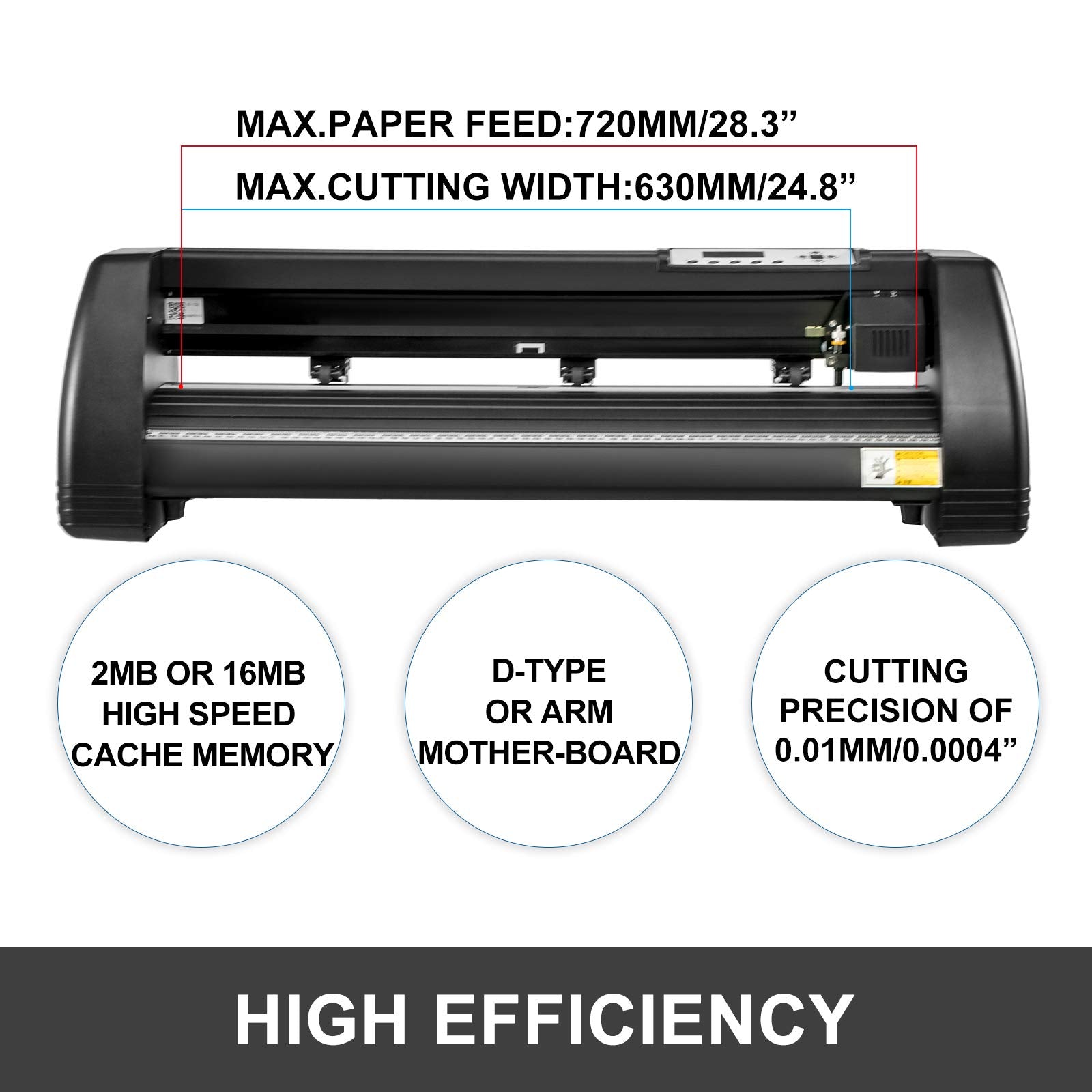 VEVOR 28 Inch Vinyl Schneideplotter Vinyl Cutter Plotter 720 mm Slogan Cutting Plotter Desktop Machine mit der Software