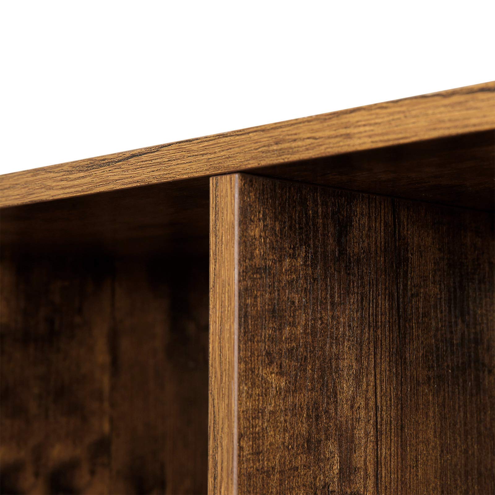VASAGLE Bücherregal, Treppenregal, Trennwand, Aufbewahrungsmöbel, 6 Fächer, für Büro, Wohnzimmer, Schlafzimmer, rustikales Braun LBC63BX