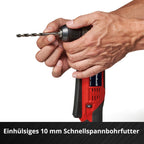 Einhell Akku-Winkelbohrmaschine TE-AD 18 Li-Solo Power X-Change (18 V, 45 Nm, 10 mm Schnellspannbohrfutter, LED-Licht, drehbare Batterieaufnahme, ohne Akku)