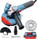 FANZWORK 1500W Betonschleifer Winkelschleifer Set mit Bürstenloser EC-Motor, Betonfräse mit 150mm Diamantschleiftopf *1, Absaughaube *1, Tragbox *1, Präzises & Wartungsfreies Schleifen