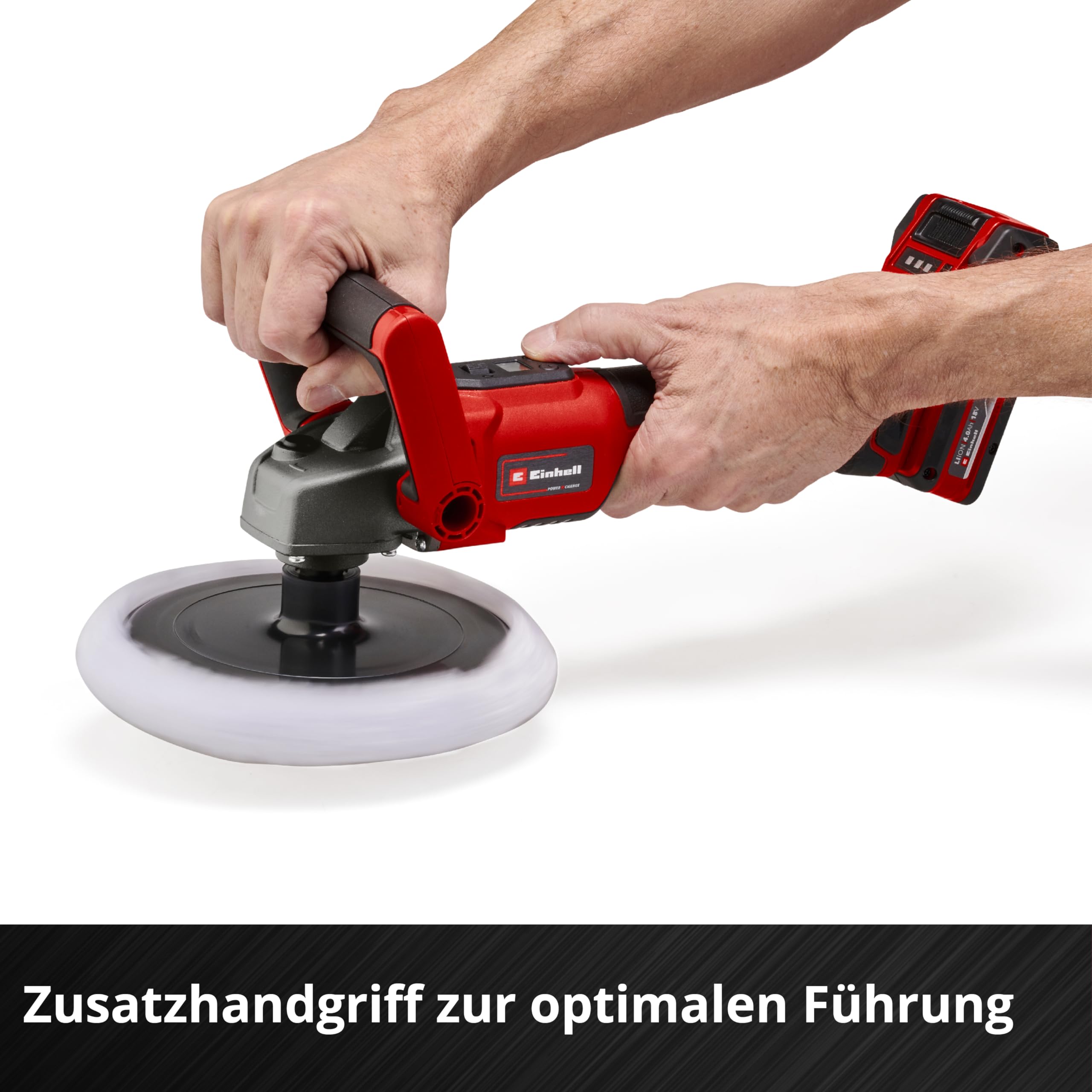Einhell Akku-Polier- / Schleifmaschine CE-CP 18/180 Li E-Solo Power X-Change (Lithium-Ionen, bürstenloser Elektro-Motor, elektr. Drehzahlregulierung, ohne Akku und Ladegerät)