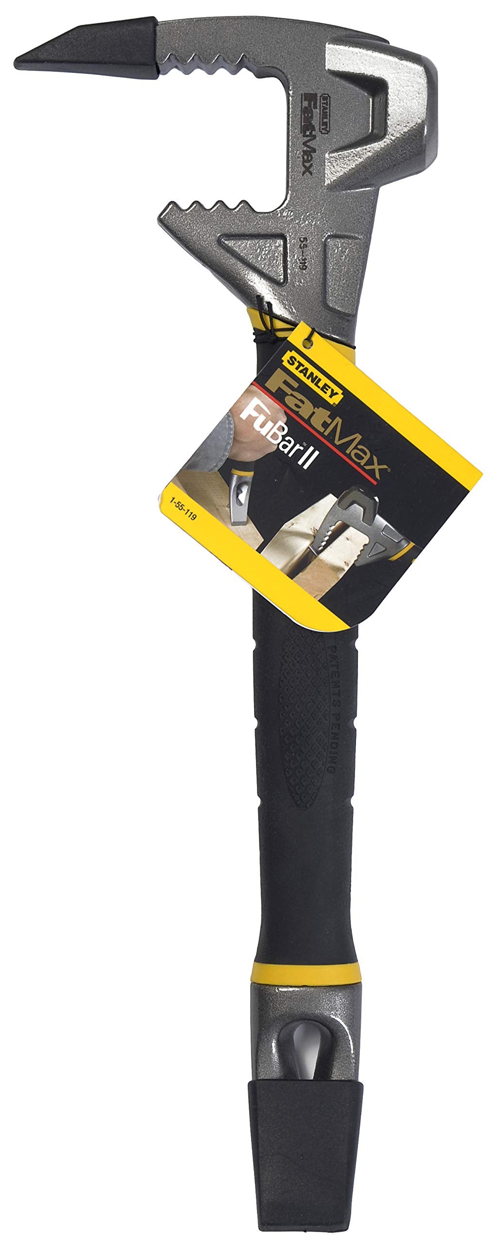 STANLEY FatMax Abbruchwerkzeug Brecheisen Stemmeisen Fubar (4-in-1 Werkzeug, Nagelschlitz, Backen für Hölzer, Stemmeisen) 1-55-119