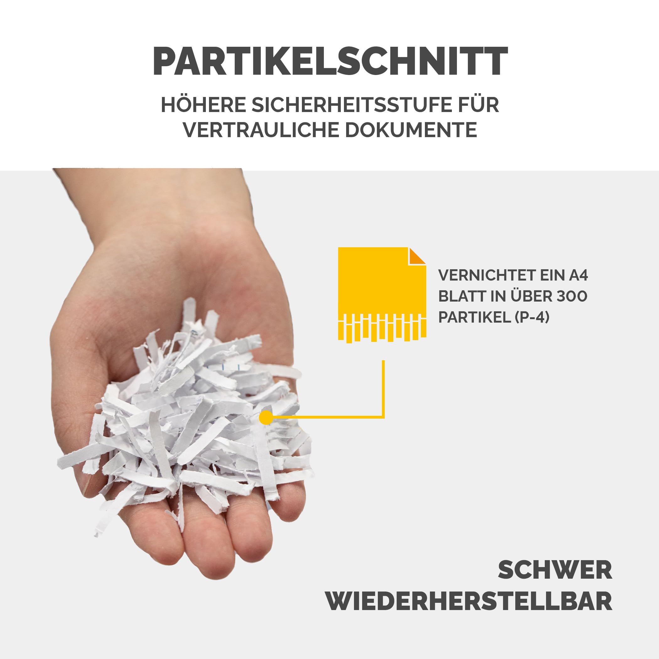 Fellowes Aktenvernichter für das Büro zu Hause - 15 Blatt Querschnitt Aktenvernichter für den Schreibtisch - Powershred 15C Home Shredder mit 19L Auszugsbehälter - Hochsicherheitsstufe-P4 - Weiß