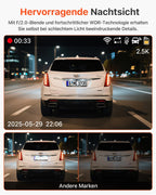 Bestsee 2.5K Dashcam Auto Vorne Hinten und Innen, 2,35" IPS-Bildschirm Dashcam Auto, mit 64GB SD-Karte, 24H Parküberwachung, WDR Nachtsicht, G-Sensor, Loop-Aufnahme, Sichtwinkel（170°+150°+150°）