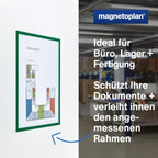 magnetoplan 1130405 magnetofix Magnetrahmen 5 Stück, A3, grün