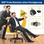 COSYLAND Bürostuhl Rollen 11mm x 22 mm - 5er Set Rollen für Bürostühle - Super Leise und Weiche für Hartböden, Parkett, Teppich, Laminat, Keine Bodenschutzmatte Nötig, Grau Doppelräder