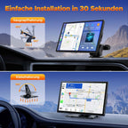 Volam Autoradio mit Wireless A-pple Carplay & Android Auto,9 Zoll IPS Touchscreen Tragbares Carplay Bildschirm mit Bluetooth 5.0,Digital Receiver mit Siri/Goog-le/Mirror Link/G-oogle/Siri/FM/AUX