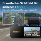 BOTSLAB Dashcam Auto Vorne Hinten 4K+2K mit GPS WiFi und Hardwire-Kit, Dash Cam Auto Kamera mit ADAS, Kostenlose 64-GB-Karte, 24/7 Parküberwachung, 2,45" IPS, Nachtsicht, WDR, 170°Weitwinkel