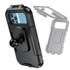 iMESTOU wasserdichte Motorrad Telefonhalterung IP66 mit 2,5 cm Kugelkopf 360° Drehbar Passend für RAM B Größe Zubehör, Geeignet für 5,5"-6,8" Smartphones mit max. Dicke 1,1 cm (Größe L)