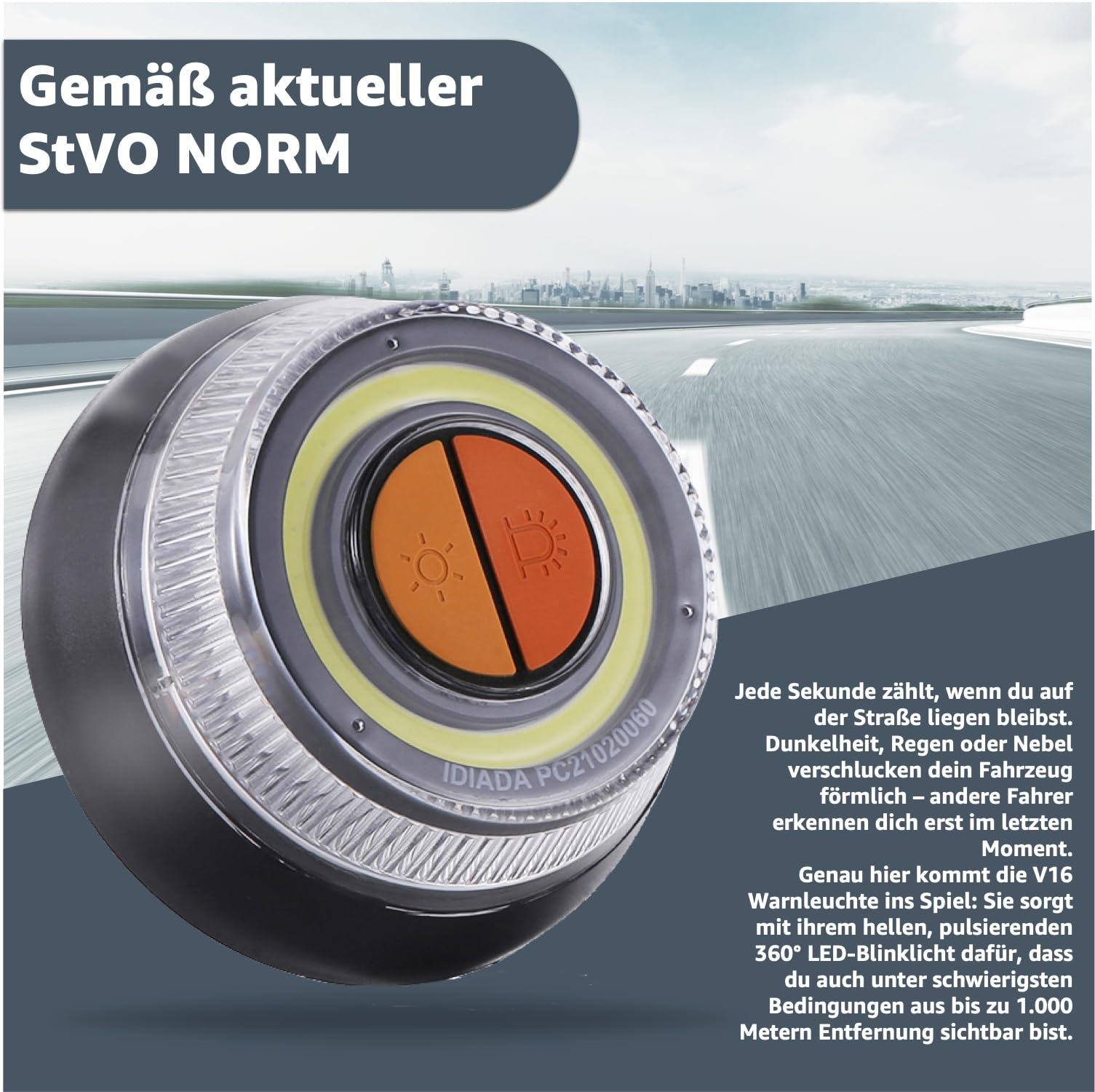 TK Gruppe Timo Klingler Warnleuchte V16 - IDADA 21020060 - EU Zulassung - Auto & PKW - Warndreieck & Pannendreieck 2026