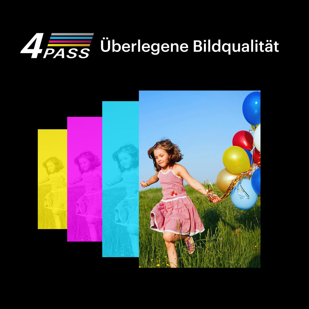 KODAK Dock Plus 4PASS Mobiler Fotodrucker (10x15cm) + 10 Blatts