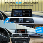 PEMP Linux Display für BMW 1er F20 F21 F22 3er F30 F31 F32 F33 F34 F35 NBT CIC Kabelgebunden und Drahtlos CarPlay Android Auto Nutzen das Original Bluetooth. 1920 x 720 Bildschirm (2012-2017)