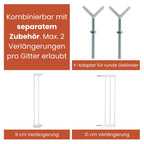 hauck Clear Step Autoclose 2 + 9cm Verlängerung, Weiß - Kinderschutzgitter Hundegitter Verstellbare Breite 84-89cm, 77cm Hoch, Selbstschließend, Flacher Einstieg, Einhand Öffnung, ohne Bohren