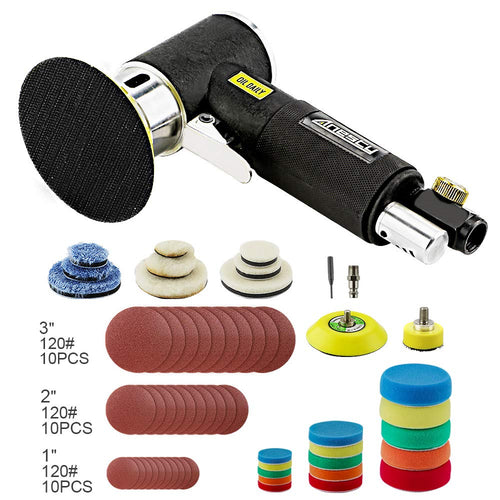 Anesty 25mm 50mm 75mm Druckluft Exzenterschleifer Mini Poliermaschine Auto Polierer Set