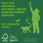 Kesper| Kindertisch mit 2 Stühlen, Material: Faserplatte, Maße: 55 x 55 x 45 cm, Farbe: Weiß | 17712 13