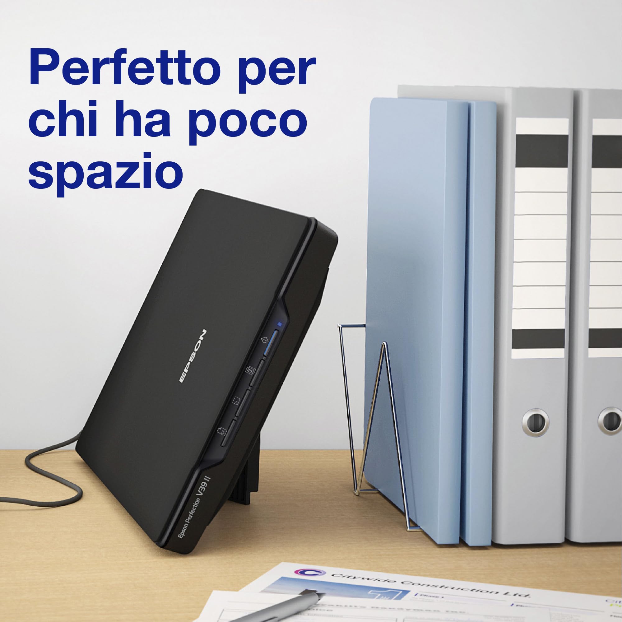 Epson Perfection V39II A4 Flachbett-Foto- und Dokumentenscanner mit Ständer