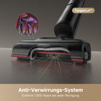 dreame H15 Pro Nass- und Trockensauger, GapFree AI DescendReach Roboterarm, dreifache Kantenabdeckung, 21.000 Pa Saugleistung, 0 Tangle, 100°C Bürstenwäsche, 5min 90°C Trocknung, 180° Lie-Flat
